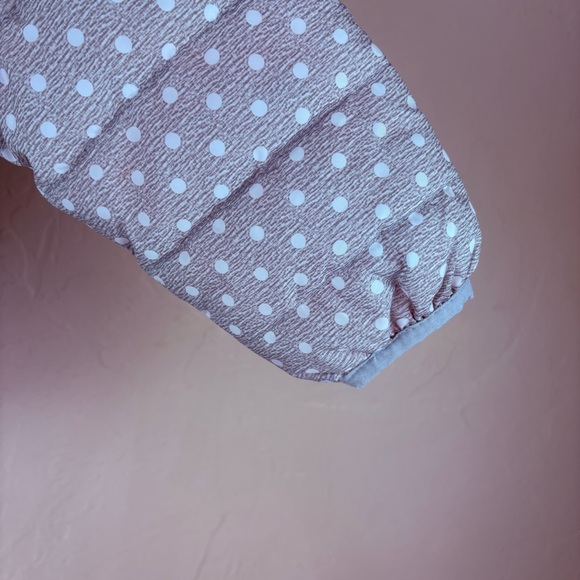 Rokka & Rolla Gray Polka Dot Kids Puffer Jacket Coat Hooded Girls 2T - Picture 3 of 9